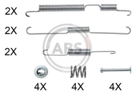 Монтажний к-кт гальмівних колодок A.B.S. 0024Q