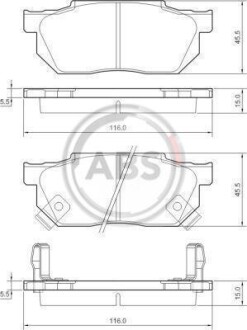 Колодки тормозные пер. Civic/Prelude/Accord 81-95 A.B.S. 36167