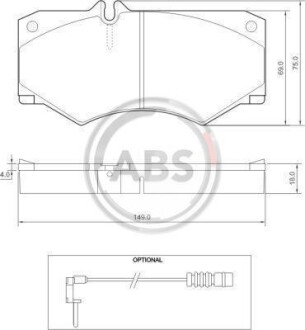 Гальмівні колодки перед. MB W463/ W460 88- A.B.S. 36490