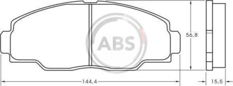 Гальмівні колодки дискові (1 к-т) A.B.S. 36760 (фото 1)