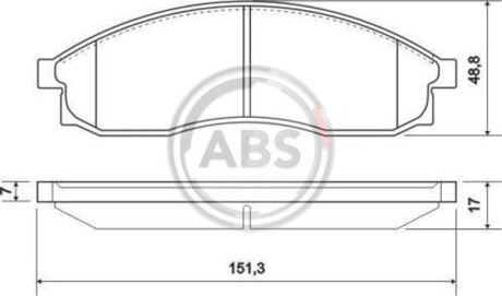 Гальмівні колодки дискові (1 к-т) A.B.S. 36862