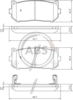 Гальмівні колодки дискові (1 к-т) A.B.S. 37045 (фото 1)