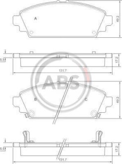 Гальмівні колодки дискові A.B.S. 37177