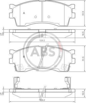 Гальмівні колодки дискові (1 к-т) A.B.S. 37180 (фото 1)