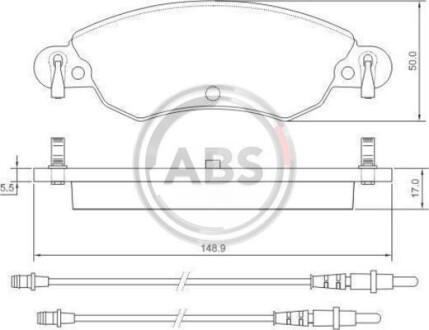 Гальмівні колодки дискові (1 к-т) A.B.S. 37278 (фото 1)