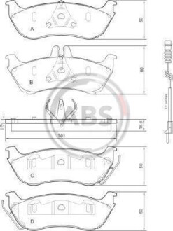 Гальмівні колодки дискові (1 к-т) A.B.S. 37322 (фото 1)