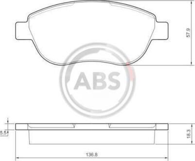 Гальмівні колодки дискові (1 к-т) A.B.S. 37418 (фото 1)