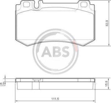 Гальмівні колодки дискові (1 к-т) A.B.S. 37454