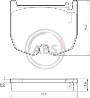 Гальмівні колодки дискові (1 к-т) A.B.S. 37455 (фото 1)