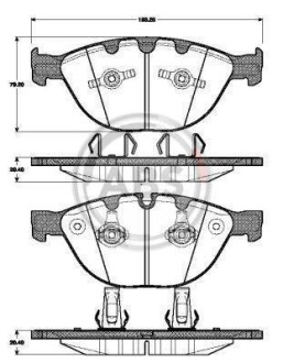 Гальмівні колодки дискові (1 к-т) A.B.S. 37463 (фото 1)