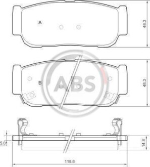 Гальмівні колодки дискові (1 к-т) A.B.S. 37567 (фото 1)