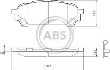 Гальмівні колодки дискові (1 к-т) A.B.S. 37611 (фото 1)