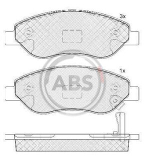 Гальмівні колодки дискові (1 к-т) A.B.S. 37645