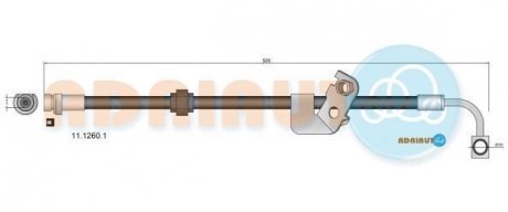 FIAT Гальмівний шланг праворуч FREEMONT 2.0-3.6 11-15 ADRIAUTO 11.1260.1 (фото 1)