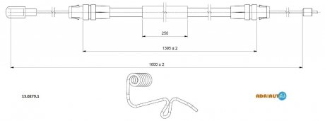 А_Трос гальмівний Ford Transit 2006 ADRIAUTO 13.0279.1