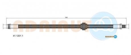 RENAULT Шланг тормозной пер. MASTER II ADRIAUTO 41.1201.1