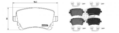 Колодка тормозная, лев/прав, задн AUDI A6 (4F2, C6) (04/04-06/11) APPLUS APLUS 71137BAAP (фото 1)