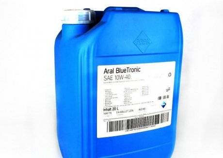 Олива моторна Blue Tronic SAE 10W40 (20 Liter) ARAL AR-14AF79 (фото 1)