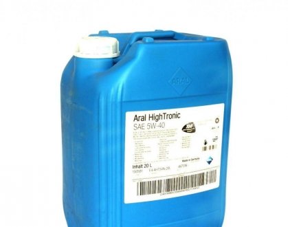 Олива моторна High Tronic SAE 5W40 (20 Liter) ARAL AR-1505B1