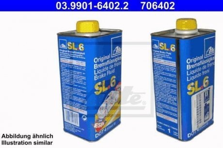 Тормозная жидкость SL6 DOT4 ASR/ESP 1L ATE 03.9901-6402.2 (фото 1)