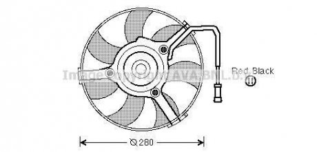Вентилятор радіатора VW (вир-во) AVA COOLING AI 7504 (фото 1)