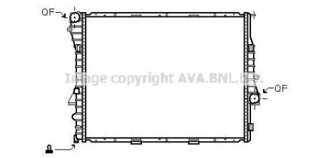 AVA BMW Радіатор охолодження двиг. X5 E53 3.0d/3.0i AVA COOLING BW2274 (фото 1)