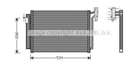 BMW радіатор кондиціонера X5 E53 00- AVA COOLING BW5281D (фото 1)