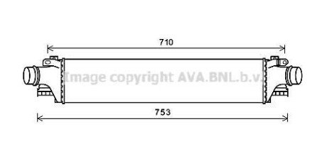 AVA CHEVROLET Інтеркулер AVEO 1.3, 1.4 11- AVA COOLING CT4061 (фото 1)