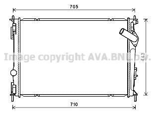 AVA NISSAN Радіатор охолодження двиг. QASHQAI / QASHQAI +2 I 1.6 dCi 11- AVA COOLING DNA2419 (фото 1)