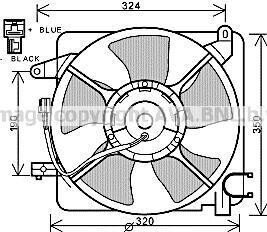 AVA CHEVROLET Вентилятор радіатора охолодження MATIZ, SPARK AVA COOLING DW7519 (фото 1)