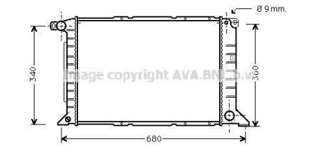 FORD Радіатор охолодження TRANSIT TOURNEO 2.5 TDDI 95- AVA COOLING FD2261 (фото 1)