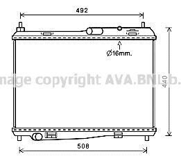 AVA FORD Радіатор охолодження двиг. B-Max, Fiesta VI, Transit 1.0 12- AVA COOLING FD2620 (фото 1)