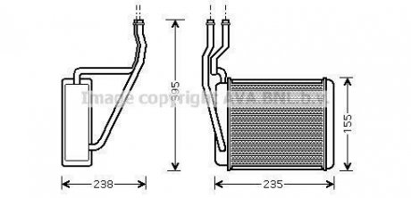 Радиатор отопителя салона Ford Fiesta Fusion 1,25-1,6i 1,4-1,6TDCI 02>08 / MAZDA AVA COOLING FD 6329 (фото 1)