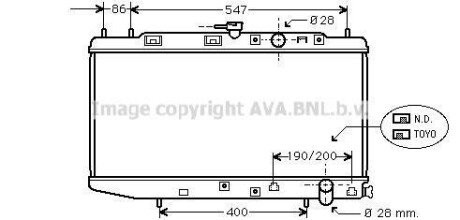 AVA HONDA Радіатор сист. охолодження двиг Civic II, IV 1.5/1.6 (325x685x17) AVA COOLING HD2047 (фото 1)