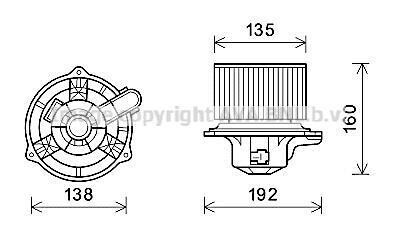 Вентилятор отопителя салона Kia Ceed (07-), Hyundai Elantra (06-) AVA AVA COOLING HY8553