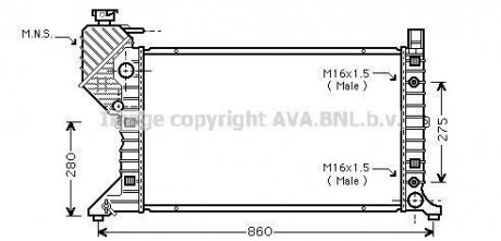 DB Радіатор охолодження АКПП Sprinter 2.2CDI 00- AVA COOLING MSA2343 (фото 1)