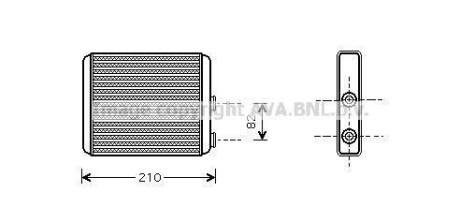 Радіатор пічки AVA COOLING OLA6353