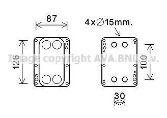 Радіатор масляний Nissan/Opel/Renault (AVA) AVA COOLING RT3631 (фото 1)