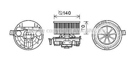 AVA RENAULT Вентилятор салона Megane II AVA COOLING RT8570 (фото 1)