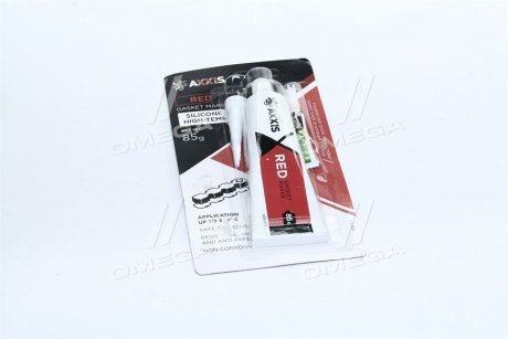 Герметик прокладок червоний 85гр + клей в подарунок Axxis VSB-011 (фото 1)