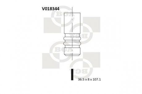 Клапан двигуна BGA V018344 (фото 1)