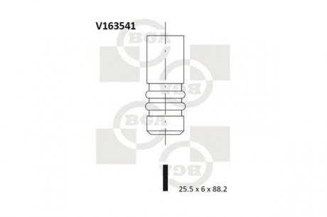 Клапан выпускной BGA V163541 (фото 1)