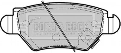 Колодки дискового тормоза BORG & BECK BBP1687 (фото 1)