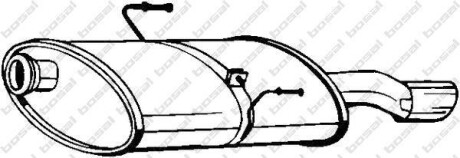 Глушитель, алюм. cталь, задн. часть PEUGEOT 406 1.8i -16V (04/03-04) SED (190-91 BOSAL 190911 (фото 1)