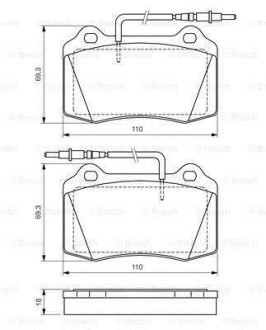 Гальмiвнi колодки к-кт. BOSCH 0986424658