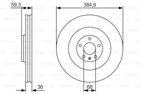 Диск гальмівний BOSCH 0 986 479 R30 (фото 1)