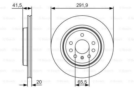 Гальмівний диск PR2 FIAT/OPEL/SAAB Croma/VectraC/9-3 R "01>> BOSCH 0986479S27 (фото 1)