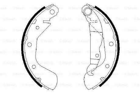 Гальмівні колодки барабанні BOSCH 0986487613