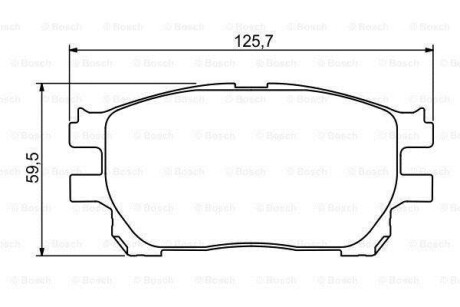 TOYOTA К-т тормозных колодок PREVIA 2.0D 07 00- BOSCH 0986494212 (фото 1)