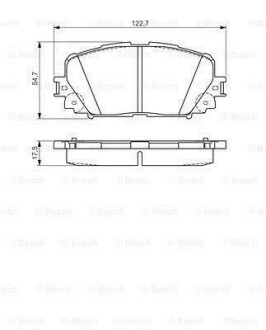 Гальмівні колодки дискові TOYOTA Yaris/Prius \'\'F "06>> PR2 BOSCH 0986495109 (фото 1)